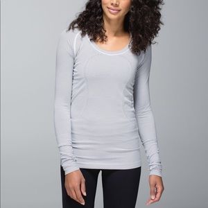 EUC Lululemon hyper stripe swiftly tech LS 6